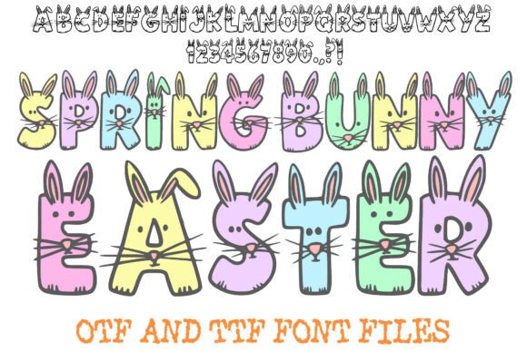 Hop into Design: The Spring Bunny Easter Font