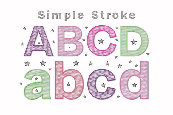 Simple Stroke: Elevate Your Designs with Vibrant Color Typography